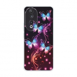 Силиконовый чехол Бабочки в розовом сиянии на Honor 90