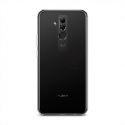 Силиконовый чехол Отпечаток сердца черный на Huawei Mate 20 Lite
