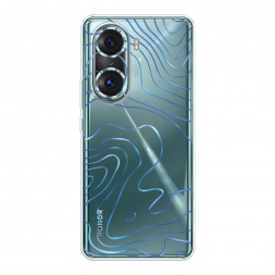 Силиконовый чехол Blue lines на Honor 60 Pro