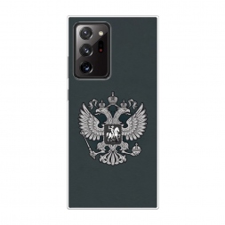 Силиконовый чехол Герб России серый на Samsung Galaxy Note 20 Ultra