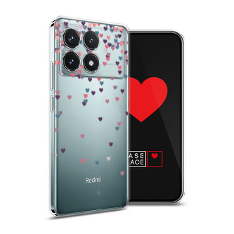 Силиконовый чехол Посыпка сердечки на Xiaomi Redmi K70 5G