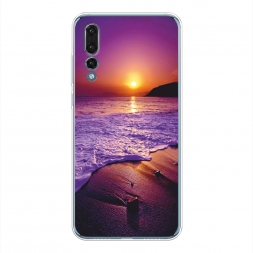 Силиконовый чехол Закат на пляже на Huawei P20 Pro