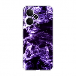 Силиконовый чехол Фиолетовый дым на Realme 14T