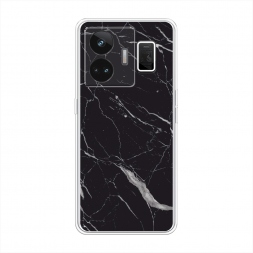 Силиконовый чехол Черный минерал на Realme GT Neo 5 5G