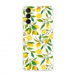 Soft touch белый Сочные лимоны на Samsung Galaxy S21