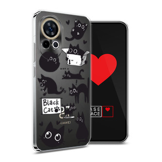 ����������� ����� Black cat doodles �� Huawei Nova 12S