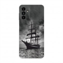 Силиконовый чехол Корабль в пасмурном море на Samsung Galaxy A04s