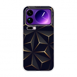 Силиконовый чехол Черные полигоны на Xiaomi 17 Pro Max