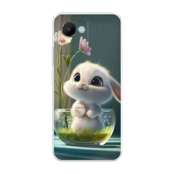 Силиконовый чехол Крольчонок в вазе на Realme C30S 4G