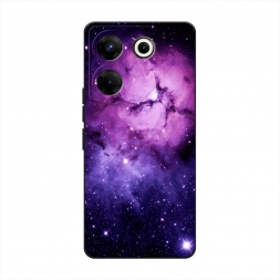 Матовый силиконовый чехол Космос 18 на Tecno Camon 20 Pro 5G
