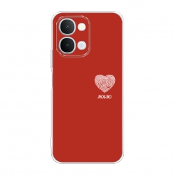 Силиконовый чехол Отпечаток сердца на красном на Vivo iQOO Z11x 5G