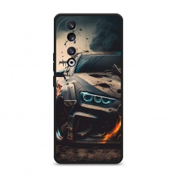 Матовый силиконовый чехол На износ на Honor 90 Pro