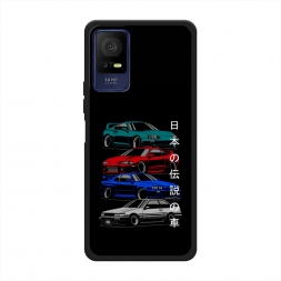 Матовый силиконовый чехол JDM Legend cars на TCL 405