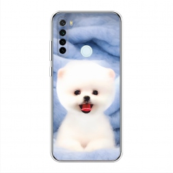Силиконовый чехол Белый пёсик на Xiaomi Redmi Note 8T