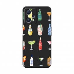 Матовый силиконовый чехол Летние напитки на Realme 9