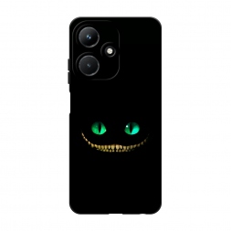 Матовый силиконовый чехол Зеленоглазый чеширский кот на Infinix Hot 30i