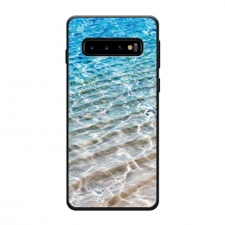 Матовый силиконовый чехол Волны 10 на Samsung Galaxy S10