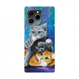 Силиконовый чехол Три кота рисунок на Honor 60 SE