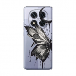 Силиконовый чехол Чернильная бабочка на Xiaomi Poco X7