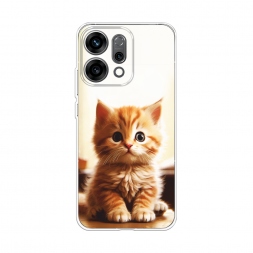 Силиконовый чехол Удивлённый котёнок на Oppo Reno 14 5G