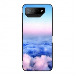 Матовый силиконовый чехол Облака на Asus ROG Phone 7