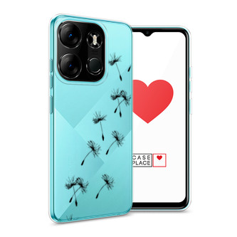 Силиконовый чехол Летящие одуванчики на Infinix Smart 7