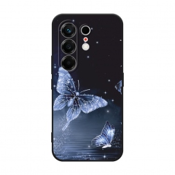 Матовый силиконовый чехол Кристальные бабочки на Tecno Camon 50 4G