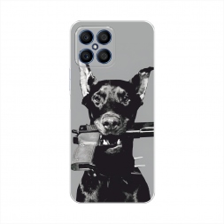 Силиконовый чехол Доберман на Honor X8