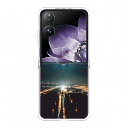 Силиконовый чехол Самолет в ночном небе на Xiaomi Mix Flip
