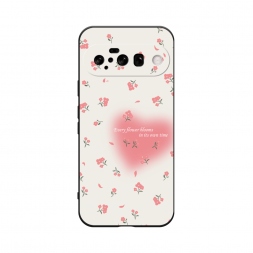 Матовый силиконовый чехол Blooms in time pink на Google Pixel 10
