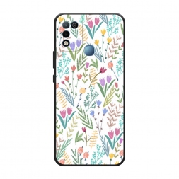 Матовый силиконовый чехол Полевые цветы рисунок на Infinix HOT 10 Play
