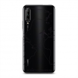 Силиконовый чехол В дороге чёрный на Huawei Y9s