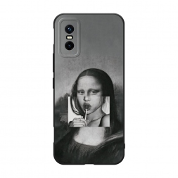 Матовый силиконовый чехол Mona Lisa sucking lollipop на Infinix GT 30 Pro