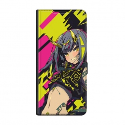 Чехол-книжка Premium Девушка в кибер костюме на Xiaomi Redmi Note 11E Pro