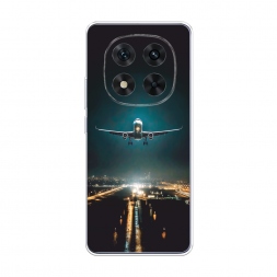 Силиконовый чехол Самолет в ночном небе на Xiaomi Poco X7