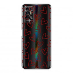 Силиконовый чехол Little hearts doodles 2 на Tecno Pova 2