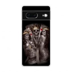 Силиконовый чехол Карты король и королевы на Google Pixel 7