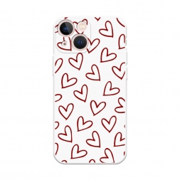 Soft touch ����� Little hearts doodles 2 �� iPhone 13 mini