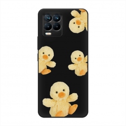 Матовый силиконовый чехол Плюшевые утки на Realme 8 Pro