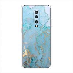 Силиконовый чехол Голубой мрамор рисунок на OnePlus 8