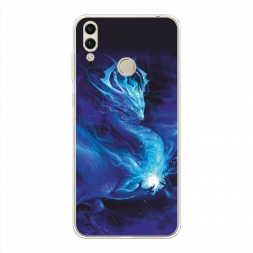 Силиконовый чехол Лунный дракон на Honor 8C
