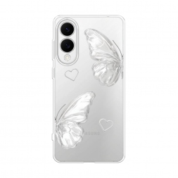 Силиконовый чехол white butterflies 2 на Samsung Galaxy S25 Edge