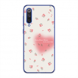 Силиконовый чехол Blooms in time pink на Xiaomi Mi9 SE