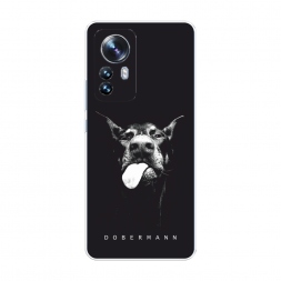 Силиконовый чехол Язык добермана на Xiaomi 12 Pro