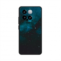 Матовый силиконовый чехол Синий космос на Xiaomi 14