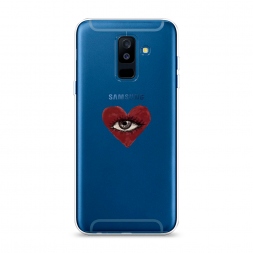 Силиконовый чехол heart eye 2 на Samsung Galaxy A6 Plus