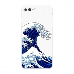 Soft touch белый Волна в Канагаве на iPhone 7 Plus