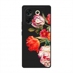 Матовый силиконовый чехол Весенний букет на Infinix Zero 30 5G