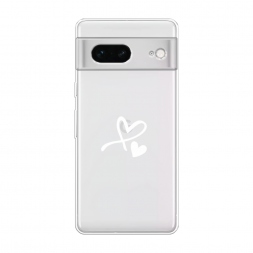 Силиконовый чехол Сердечко минимализм на Google Pixel 7