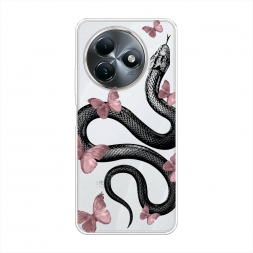 Силиконовый чехол Snake and butterflies 3 на Itel S24